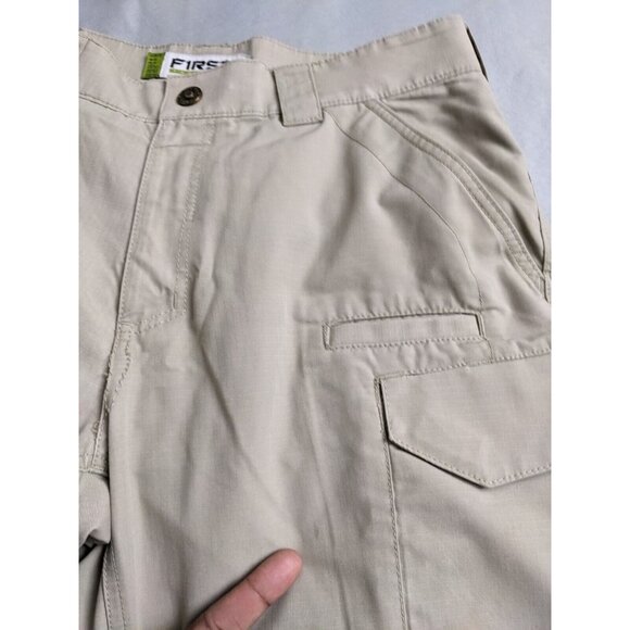 First Tactical Pants Khaki Double Knee Polyester Blend Mens Size 33X32 - Picture 4 of 14
